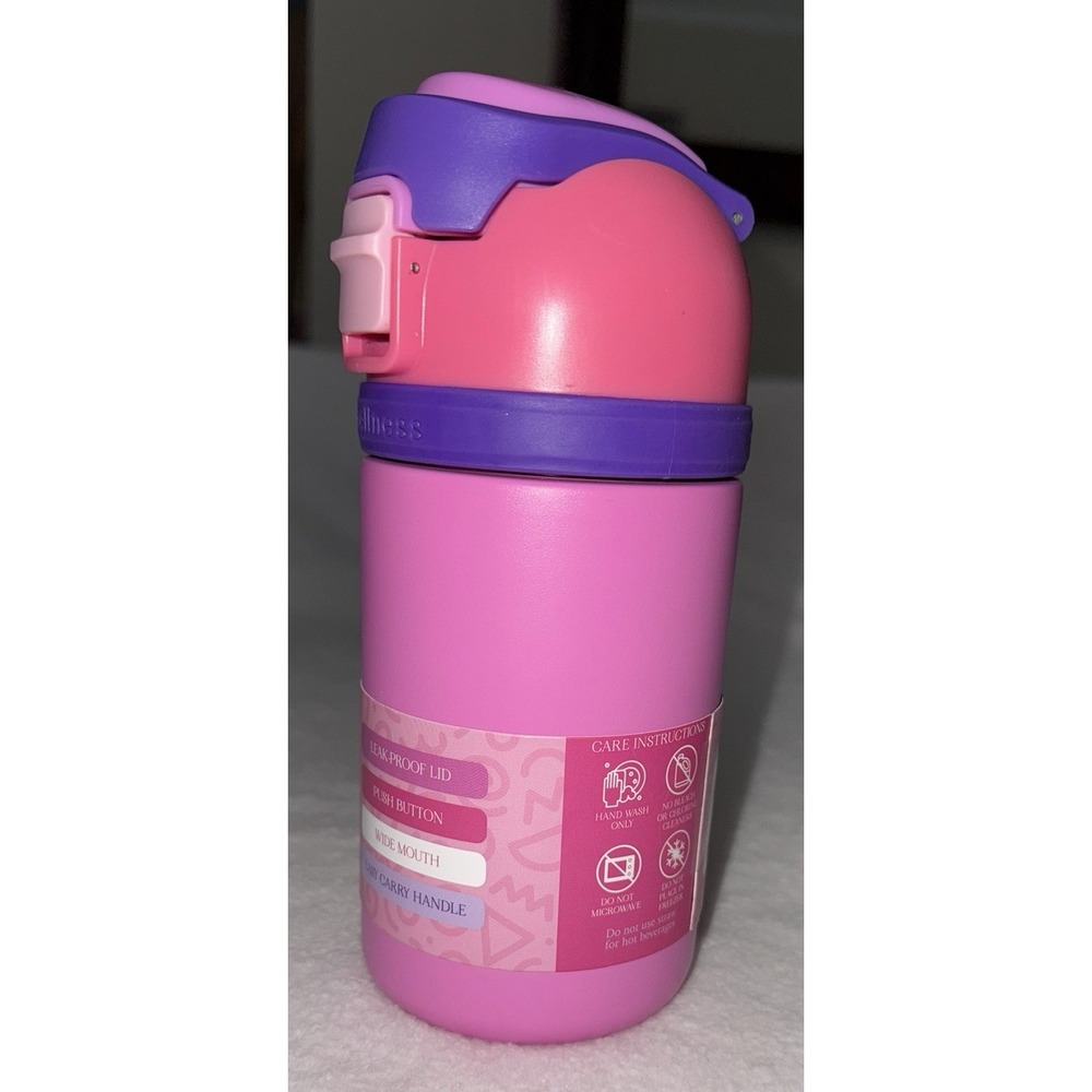 Wellness Kids Travel Thermos 14oz Purple/pink